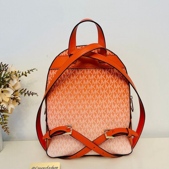 Michael Kors Jaycee Medium Ombré Signature Logo Backpack Red Clay main image 6